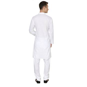 Royal Kurta Men's Polycotton Embroidered Pathani Suit 4
