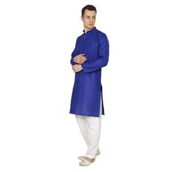 Royal Kurta Men's Cotton Linen Kurta Pyjama 3