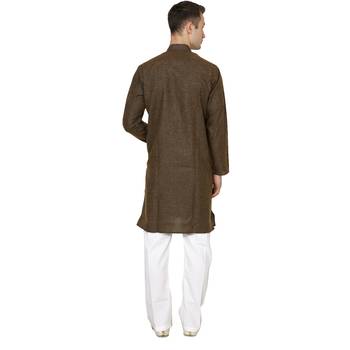Royal Kurta Men's Cotton Linen Kurta Pyjama 2