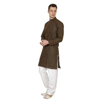 Royal Kurta Men's Cotton Linen Kurta Pyjama 3