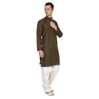 Royal Kurta Men's Cotton Linen Kurta Pyjama 5