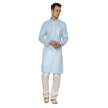 Royal Kurta Men's Cotton Linen Kurta Pyjama 1