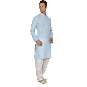 Royal Kurta Men's Cotton Linen Kurta Pyjama 5
