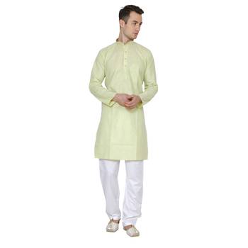 Royal Kurta Men's Cotton Linen Kurta Pyjama 1