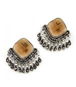 Champagne Tassel Stud Earrings