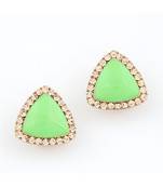 Neon Green Stud Earrings