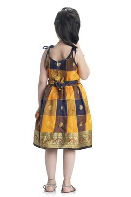Bhartiya Paridhan Girls Ethnic Yellow Frock 4