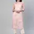 Pink printed chiffon chiffon-kurtis