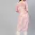 Pink printed chiffon chiffon-kurtis