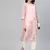 Pink printed chiffon chiffon-kurtis