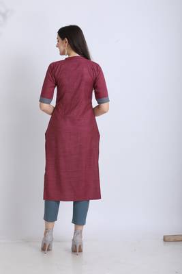 Green hand woven cotton ethnic-kurtis 2