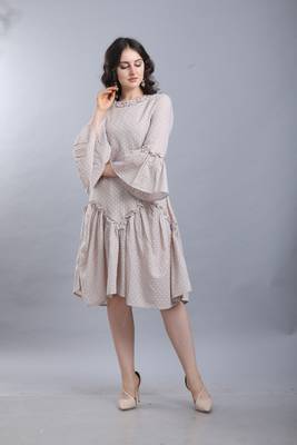 Cream hand woven viscose ethnic-kurtis 1