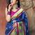 Royal blue patola weaving silk Traditional saree with blouse