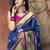 Royal blue patola weaving silk Traditional saree with blouse