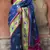 Royal blue patola weaving silk Traditional saree with blouse