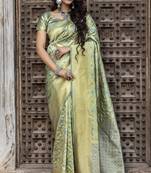 Light green Weaving Silk Traditional Patola Saree