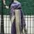 Navy blue Banarasi Weaving Silk Traditional Royal Saree