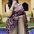Purple Banarasi Weaving Silk Traditional Royal Saree