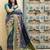 Grey Banarasi Weaving Silk Traditional Saree