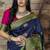 Navy blue Banarasi Weaving Silk Traditional Saree