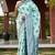 Turquoise Banarasi Weaving Silk Traditional Royal Saree
