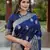 Navy blue Banarasi Weaving Silk Traditional Royal Saree