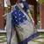 Navy blue Banarasi Weaving Silk Traditional Royal Saree