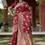 Wine Banarasi Weaving Silk Traditional Royal Saree