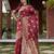 Wine Banarasi Weaving Silk Traditional Royal Saree