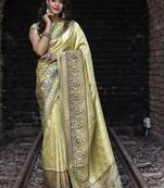 Light green Banarasi Weaving Silk Traditional Maharani Saree