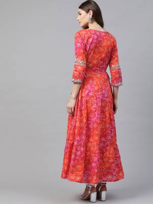 Pink embroidered cotton cotton-kurtis 3
