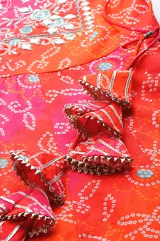Pink embroidered cotton cotton-kurtis
