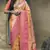 Light orange Banarasi Weaving Silk Traditional Maharani Saree