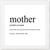 Mother Meaning     Typography White Framed Wall Hanging Art Print for Office   Home  Reading Room  ( 8x8 ) Inch