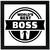 World's Best Boss   Typography Black Framed Wall Hanging Art Print for Office   Home  Reading Room  ( 8x8 ) Inch