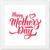Happy Mothers Day   Typography White Framed Wall Hanging Art Print for Office   Home  Reading Room  ( 8x8 ) Inch