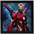 Iron Man   Super Hero's Black Framed Wall Hanging Art Print for Office  Home Reading Room  ( 8x8 ) Inch