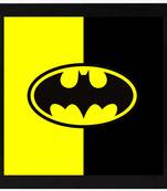Batman Logo  Super Hero's Black Framed Wall Hanging Art Print for Office  Home Reading Room  ( 8x8 ) Inch