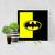 Batman Logo  Super Hero's Black Framed Wall Hanging Art Print for Office  Home Reading Room  ( 8x8 ) Inch