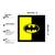 Batman Logo  Super Hero's Black Framed Wall Hanging Art Print for Office  Home Reading Room  ( 8x8 ) Inch
