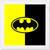 Batman Logo  Super Hero's White Framed Wall Hanging Art Print for Office  Home Reading Room  ( 8x8 ) Inch