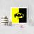 Batman Logo  Super Hero's White Framed Wall Hanging Art Print for Office  Home Reading Room  ( 8x8 ) Inch