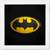 Batman Logo  Super Hero's White Framed Wall Hanging Art Print for Office  Home Reading Room  ( 8x8 ) Inch