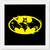 Batman Logo   Super Hero's White Framed Wall Hanging Art Print for Office  Home Reading Room  ( 8x8 ) Inch