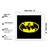 Batman Logo   Super Hero's White Framed Wall Hanging Art Print for Office  Home Reading Room  ( 8x8 ) Inch