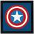 Captain America Shield Symbol  Super Hero's Black Framed Wall Hanging Art Print for Office  Home Reading Room