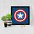 Captain America Shield Symbol  Super Hero's Black Framed Wall Hanging Art Print for Office  Home Reading Room