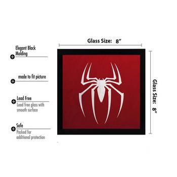 Spider Man   Super Hero's Black Framed Wall Hanging Art Print for Office  Home Reading Room  ( 8x8 ) Inch 3