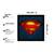 Superman Symbol  Super Hero's Black Framed Wall Hanging Art Print for Office  Home Reading Room  ( 8x8 ) Inch