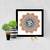 Om Colourful Symbol  Spiritual Black Framed Wall Hanging Art Print for Office  Home Reading Room  ( 8x8 ) Inch